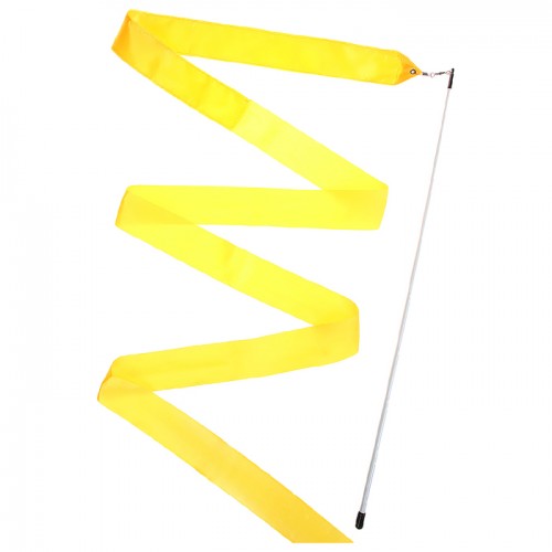 Лента гимнастическая  6 м. с палочкой 8220 желтая